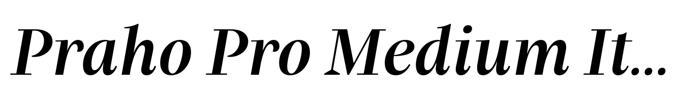 Praho Pro Medium Italic